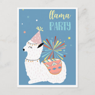 Cute llama postcard