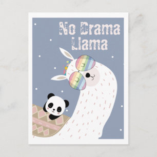 Cute llama postcard