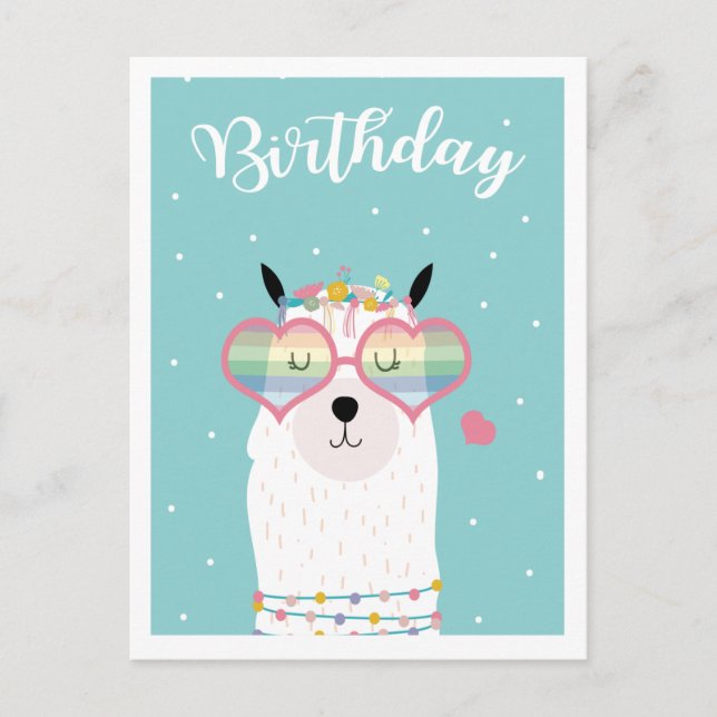 Cute llama postcard (Front)