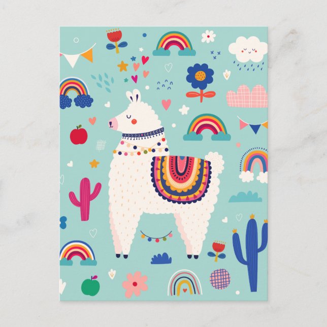 Cute llama postcard (Front)