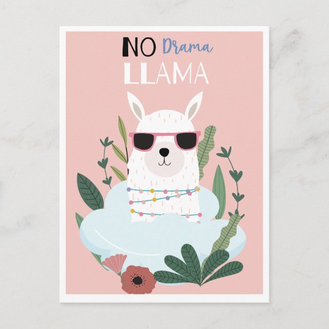 Cute llama postcard (Front)