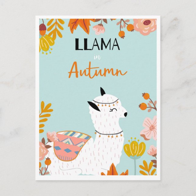 Cute llama postcard (Front)