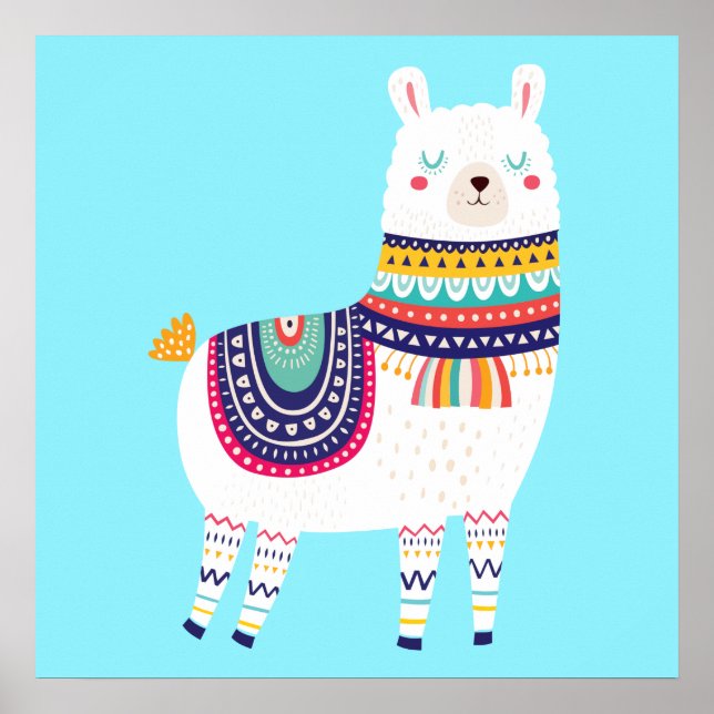 Cute Llama Poster (Front)
