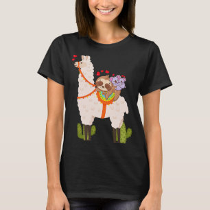 Cute Llama Sloth Koala Valentines Day Mothers Day T-Shirt