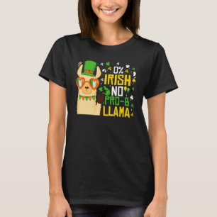 Cute Llama St Patricks Day 0 Irish No Prob Llama I T-Shirt