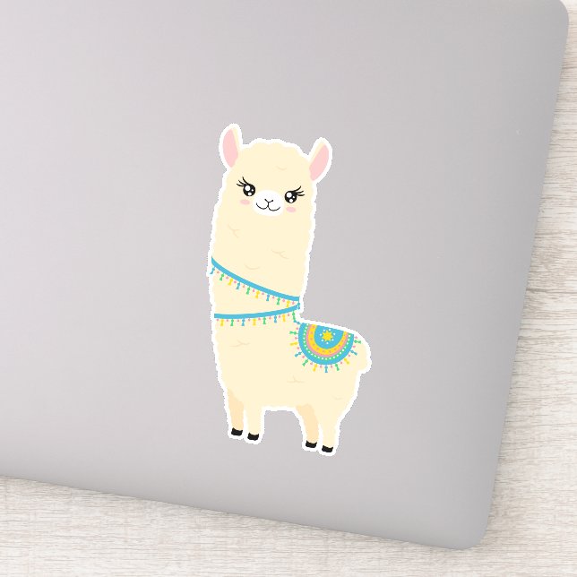 Cute Llama Sticker (Detail)
