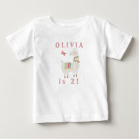 Cute Llama Themed Birthday Custom Name & Age