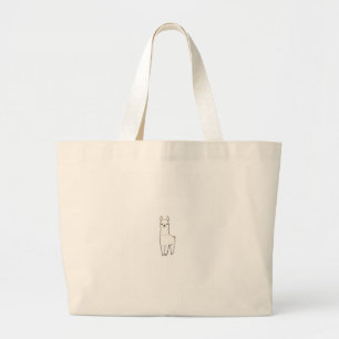 Cute llama themed card large tote bag