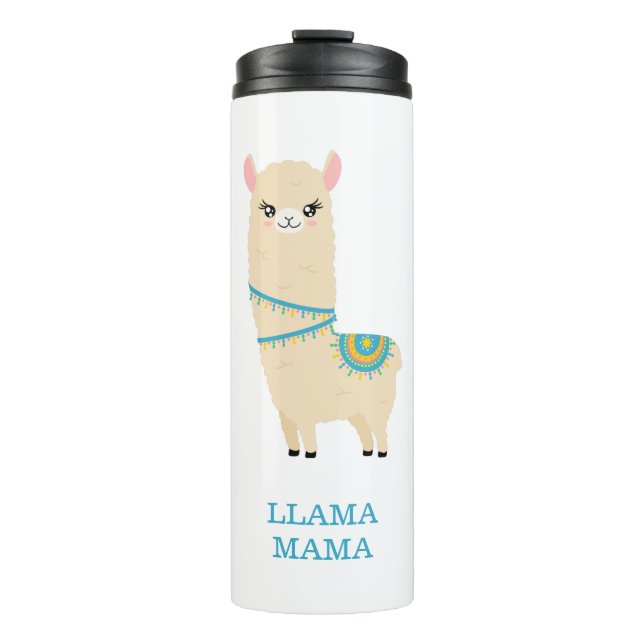 Cute Llama Thermal Tumbler (Front)