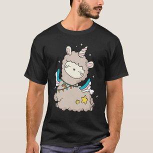 Cute Llama Unicorn Llamacorn Pastel Girls T-Shirt