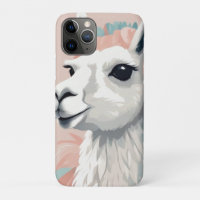 Cute Llama with Colourful Fur on its Head