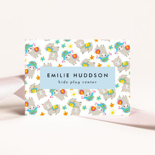 Cute Llamas, Kids Play Centre, Activity Centre Business Card