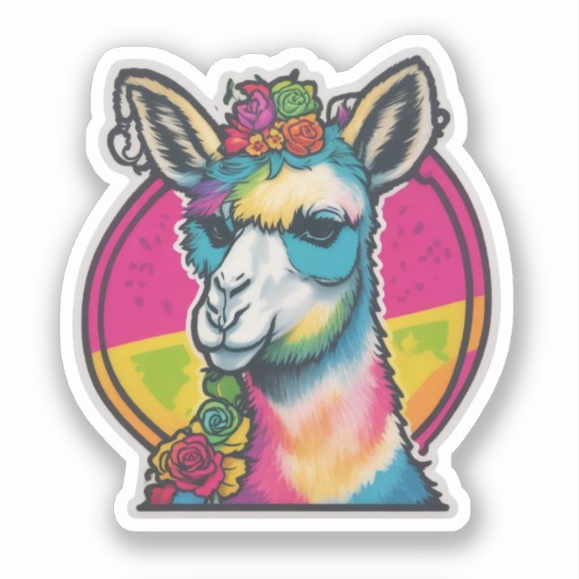 Cute Llamas Sticker (Front)