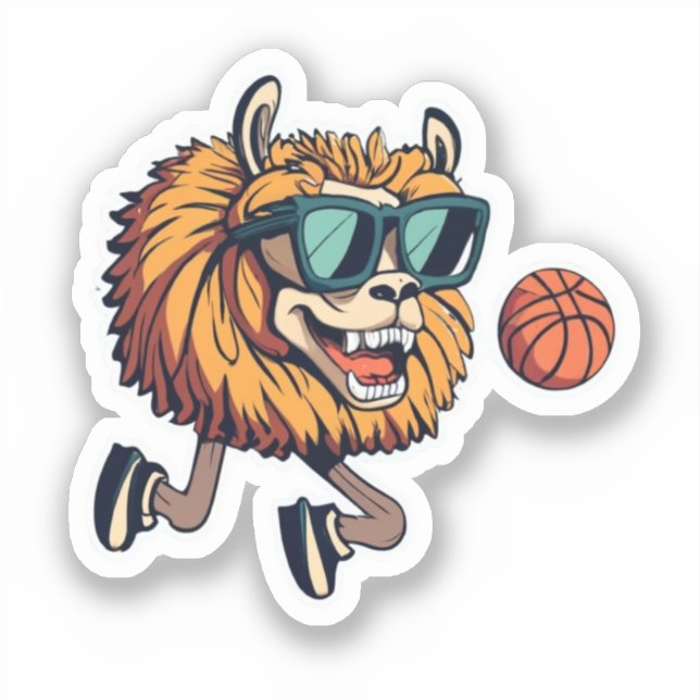 Cute Llamas Stickers, basketball (Front)