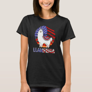 Cute Llamerica Patriotic For Men Women America T-Shirt