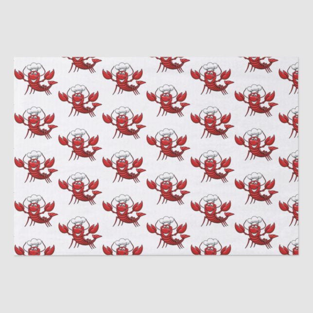 Cute Lobster boil party Tissue Paper (Front)