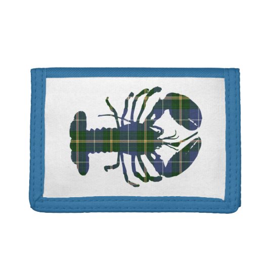 Cute Lobster Nova Scotia tartan wallet