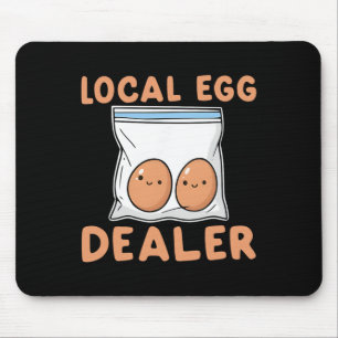 Cute Local Egg Dealer Funny Chicken Farmer Mouse Pad