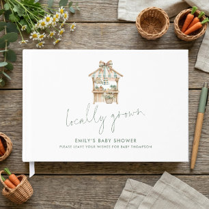 Cute Locally Grown Farmers Market Baby Shower  Guest Book