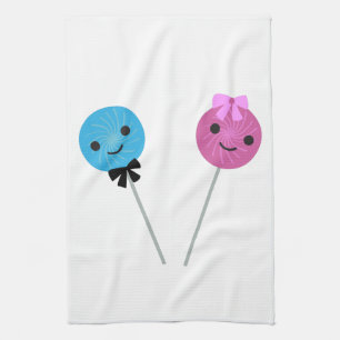 Cute Lollipops Tea Towel