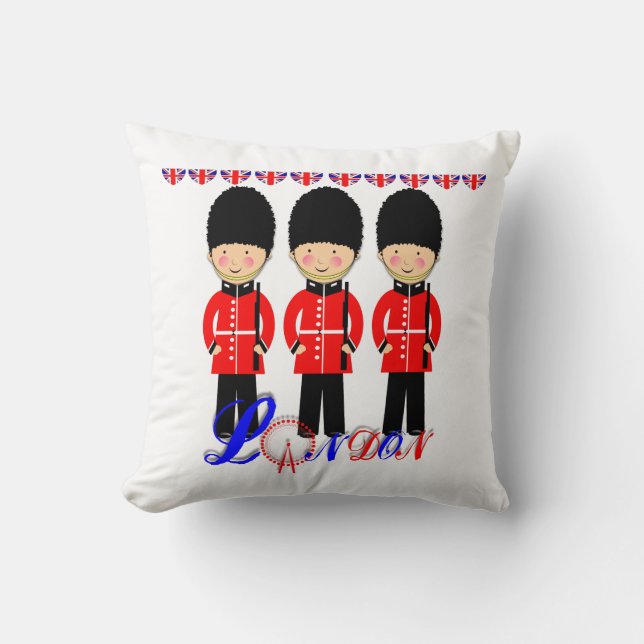 Cute London Guards Themed Design Cushion (Front)