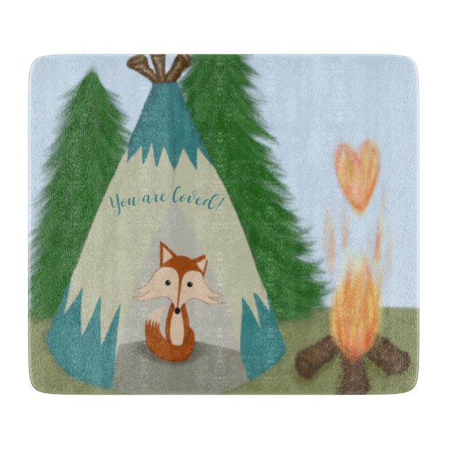Cute Lone Fox Cutting Board (Front)
