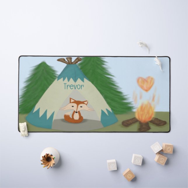 Cute Lone Fox Desk Mat (Kids Table)