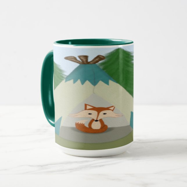 Cute Lone Fox Mug (Front Left)