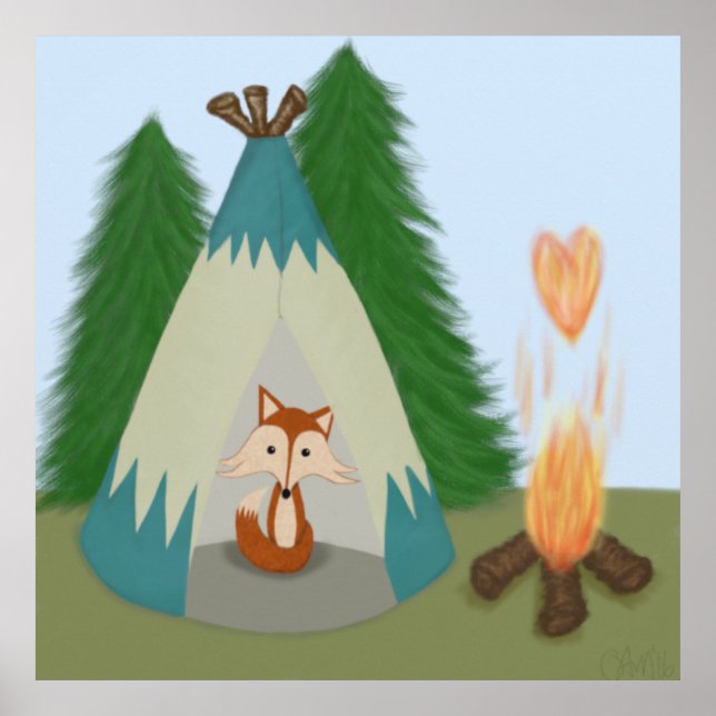 Cute Lone Fox Poster (Front)