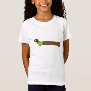 Cute Long Dachshund Illustration T-Shirt