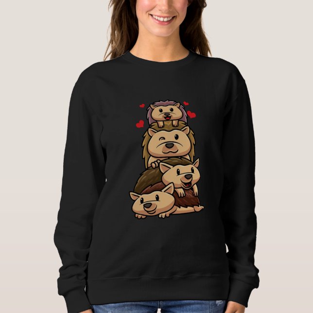 Cute Long-Eared Hedgehog Sweatshirt (Front)
