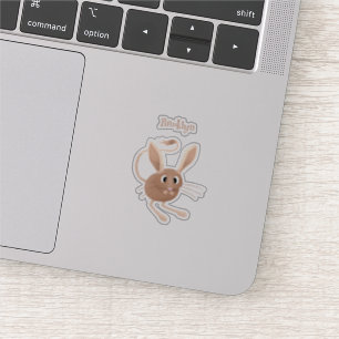 Cute long eared jerboa cartoon illustration