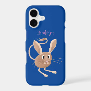 Cute long eared jerboa cartoon illustration