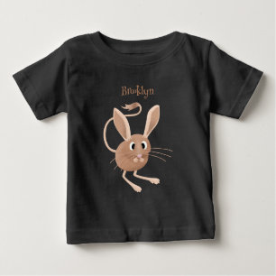 Cute long eared jerboa cartoon illustration baby T-Shirt