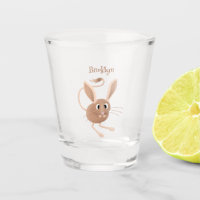 Cute long eared jerboa cartoon illustration