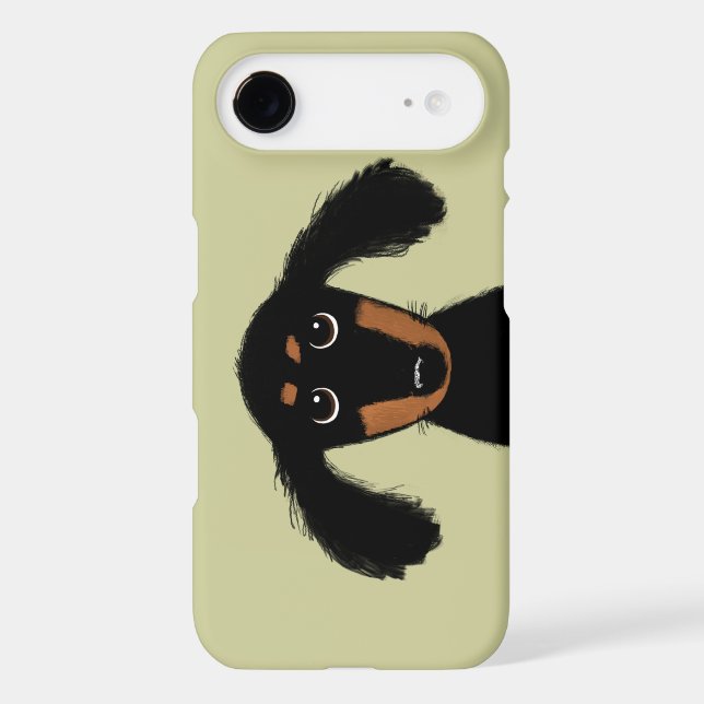 Cute Long Haired Dachshund Puppy Case-Mate iPhone Case (Back)