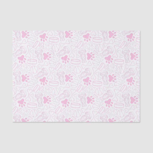 Cute Long Haired Dachshund Sausage Dog Tissue Paper (Front)