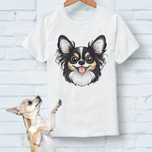 Cute Long Haired Tricolor Chihuahua T-Shirt
