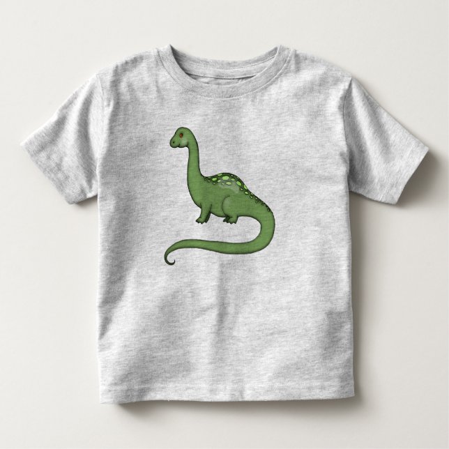 Cute Long Neck Dinosaur T-Shirt for Kids (Front)
