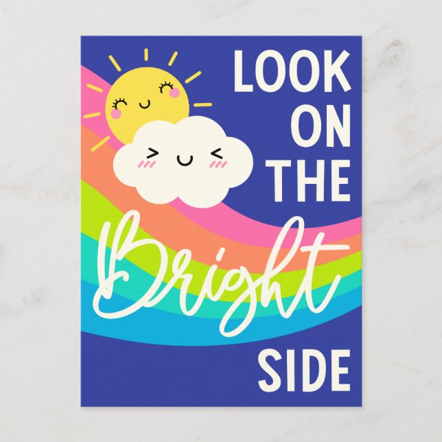 Cute Look on the Bright Side Postcard (Front)