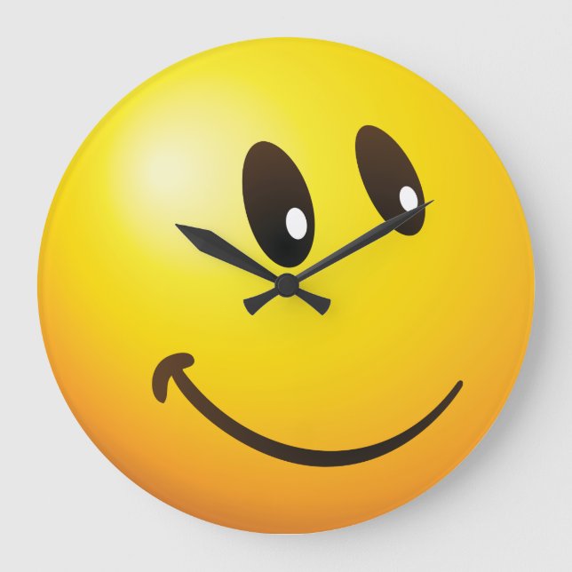 cute looking at you emoji large clock (Front)