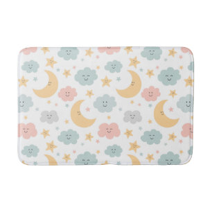 Cute Looking  in the Sky Pattern Bath Mat