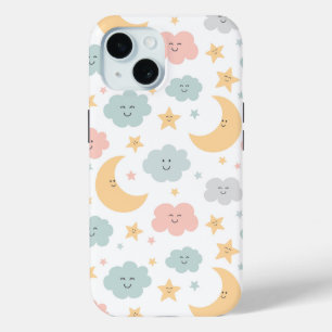 Cute Looking in the Sky Pattern iPhone 15 Case