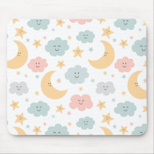 Cute Looking  in the Sky Pattern Mouse Pad