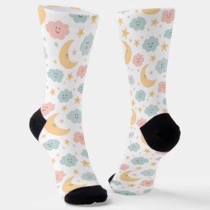 Cute Looking  in the Sky Pattern Socks