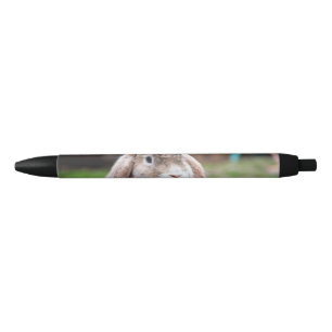 Cute lop-eared rabbit black ink pen