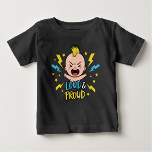 Cute Loud & Proud Mohawk Rocker Baby T-Shirt