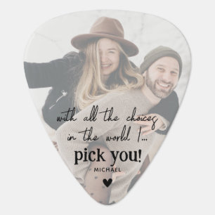 Cute Love 2 x photo Keepsake Guitar Pick