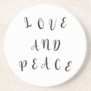 Cute Love And Peace Coaster