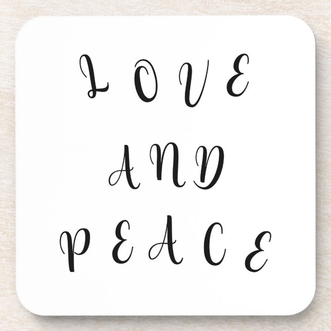 Cute Love And Peace Coaster (Front)